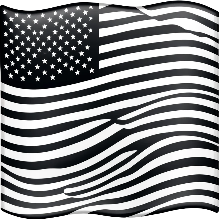 upside down black and white american flag emoji