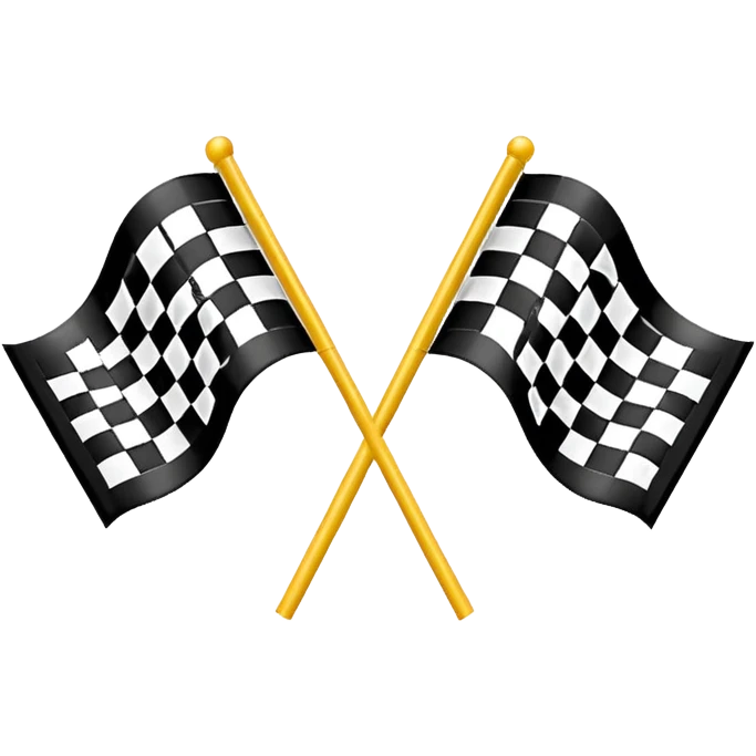 Two racing flags crossing emoji