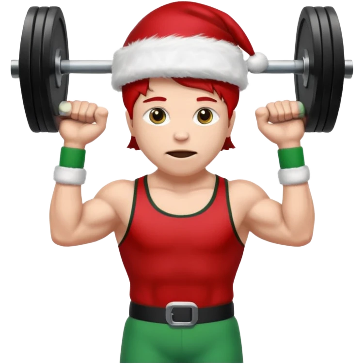 christmas weightlifting
 emoji