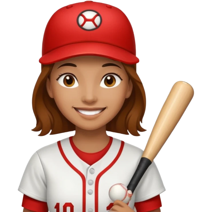 woman baseball player emoji