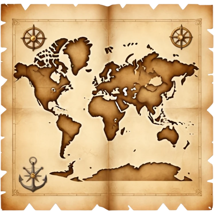 antique map sheet emoji