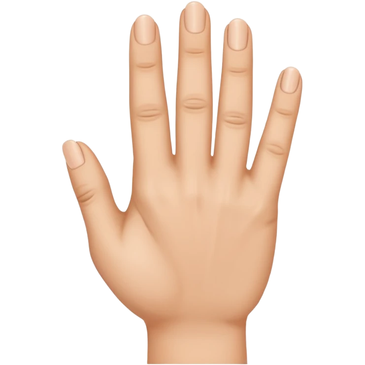the ring finger, index finger, and middle finger facing up emoji