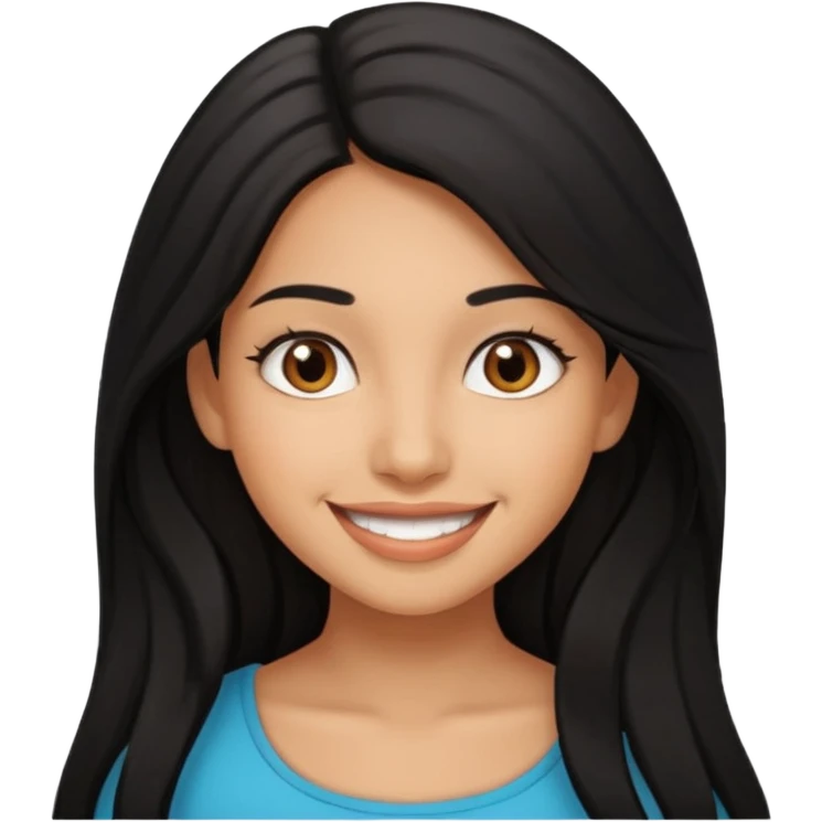 Latina girl smiling emoji