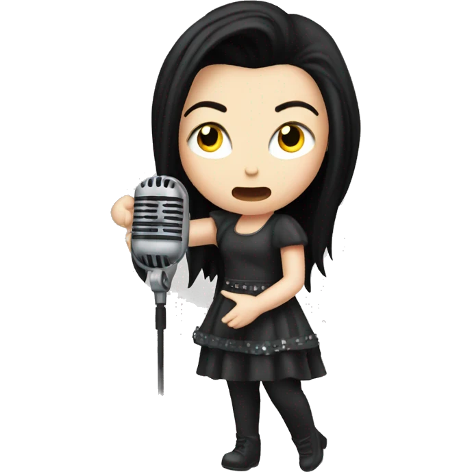 amy lee singing with microphone emoji