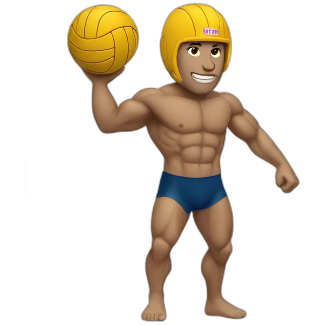 Muscular water polo player emoji