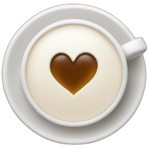 Corazón blanco y cafe emoji
