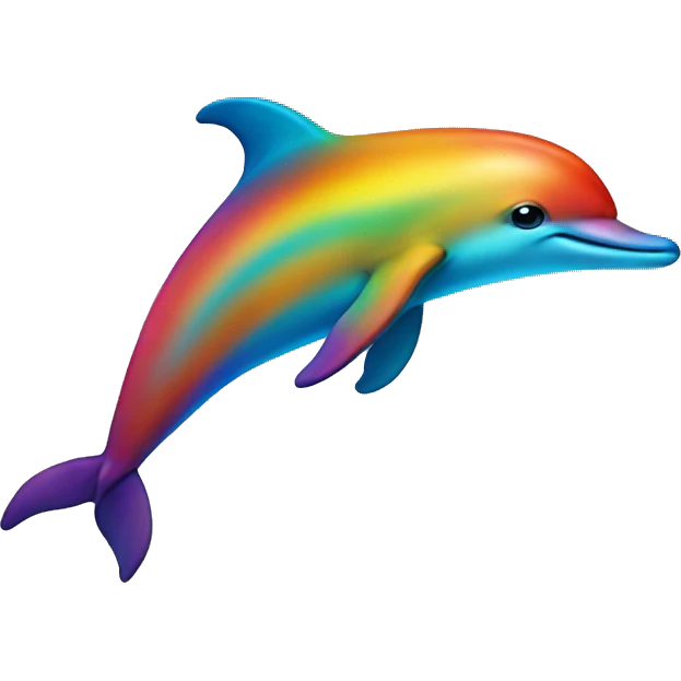Rainbow Dolphin Full Body emoji