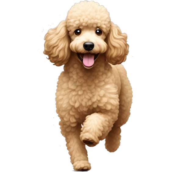 Poodle, doodle, shepherd running emoji
