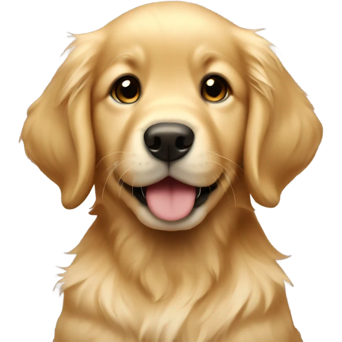 Golden retriever puppy  emoji