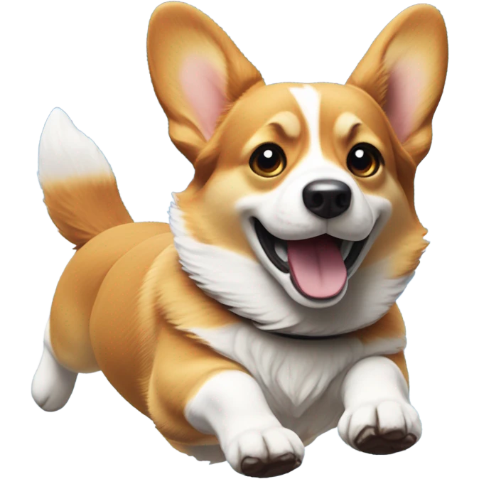 Flying corgi emoji