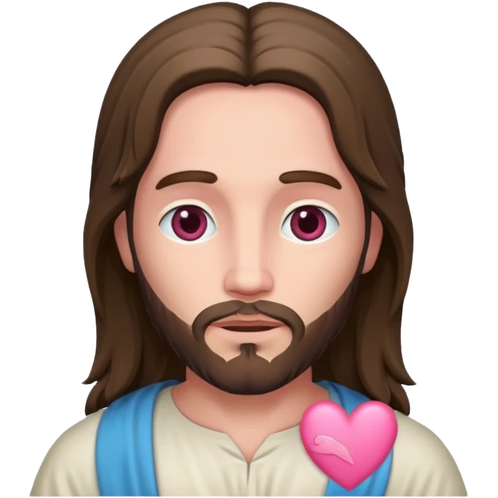 jesus con un corazón rosa emoji