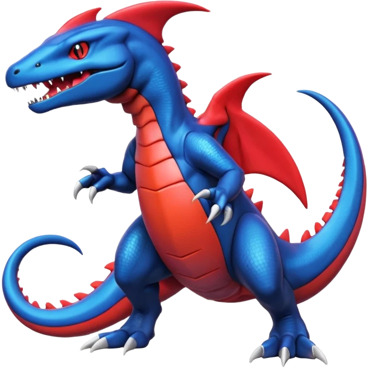 Salandit-Salamence-Garchomp-Fakémon-hybrid-creature (full body)  emoji