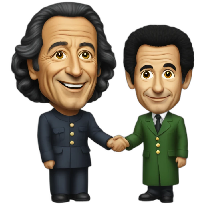 sarkozy thanking Muammar Gaddafi for the financing of his 2012 campaign emoji
