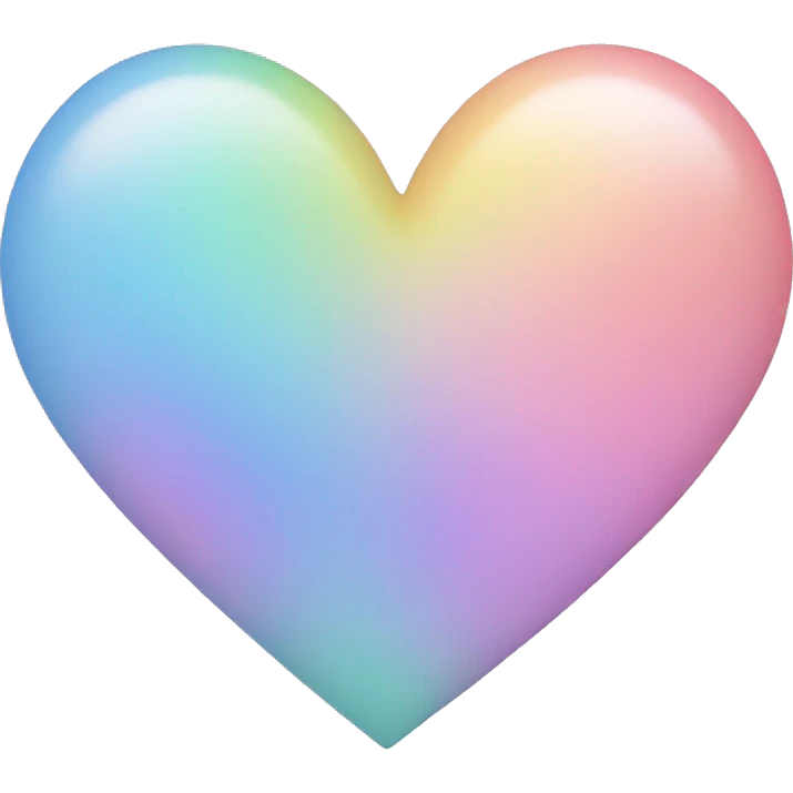 Pastel rainbow heart emoji