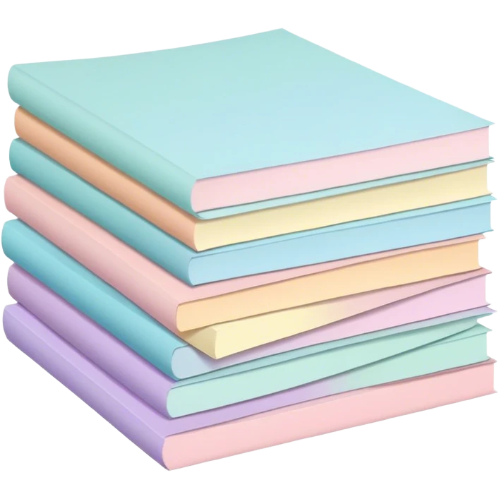 stack of pastel work papers emoji