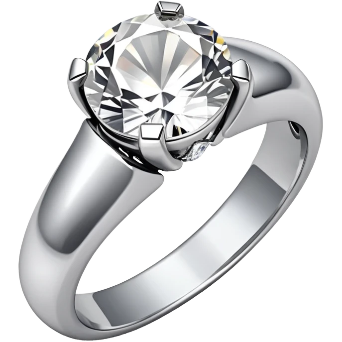 Brocken engagement ring in half emoji