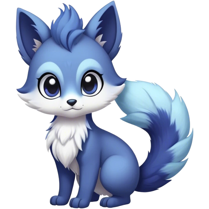Kawaii dark fantasy ethereal anthro fursona Fakemon with tufted tail  emoji