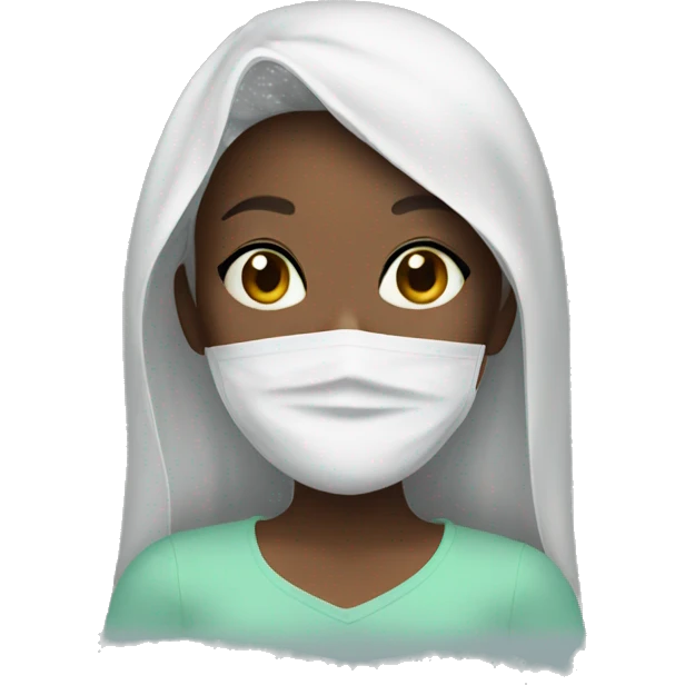 Girl with sheet mask  emoji