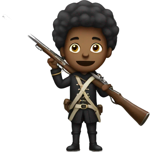 black man with musket emoji