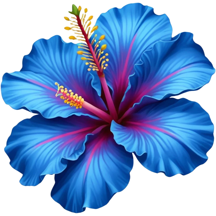 blue hibiscus flower emoji realistic emoji