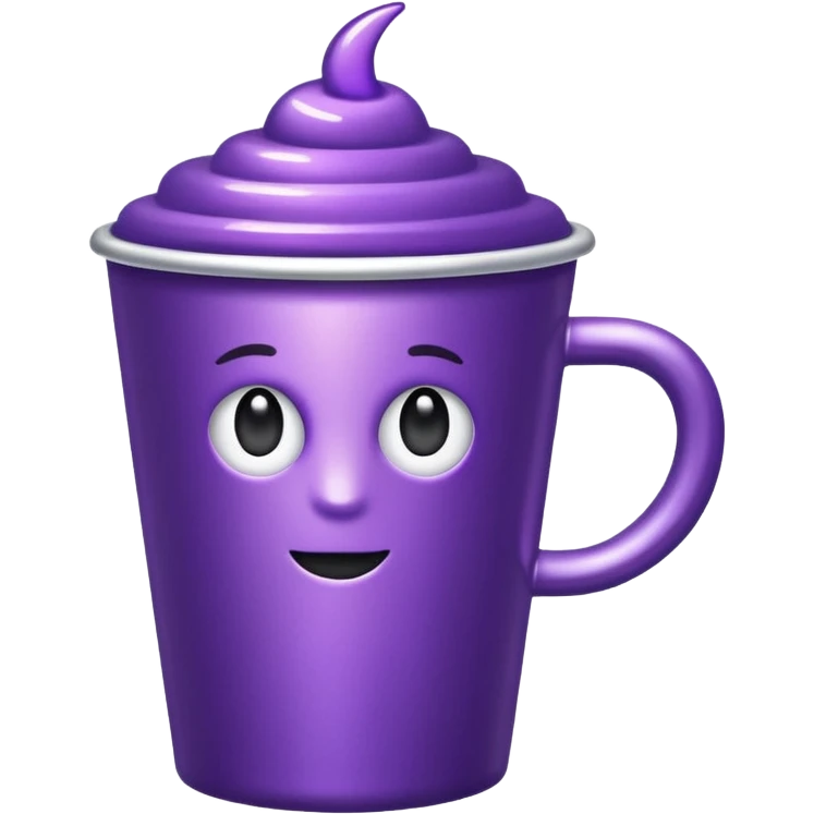 glitter purple cup emoji