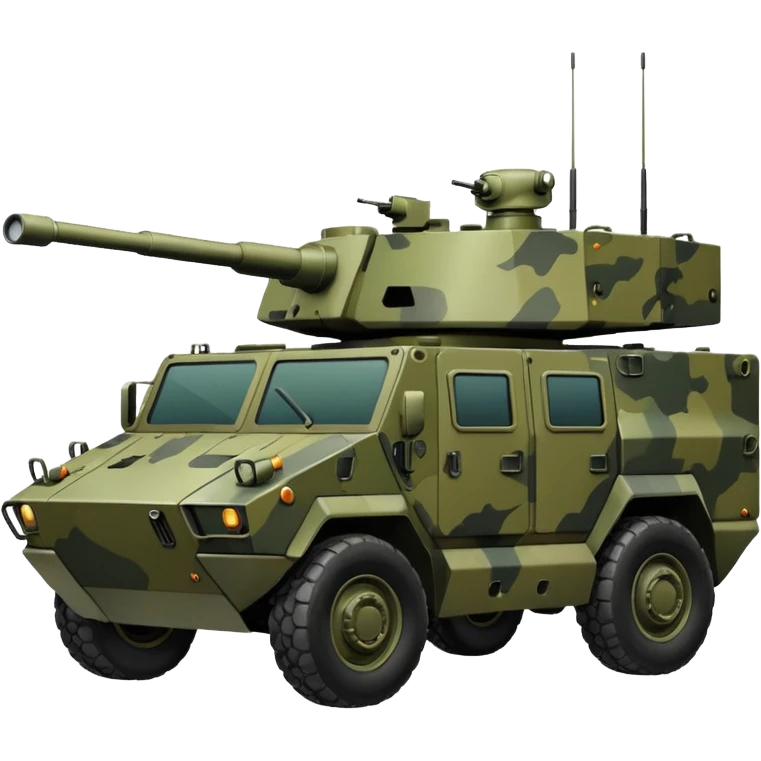 generate an ultra realistic armored vehicle emoji