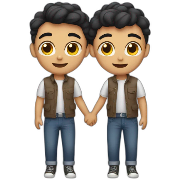 two gay boys in love emoji
