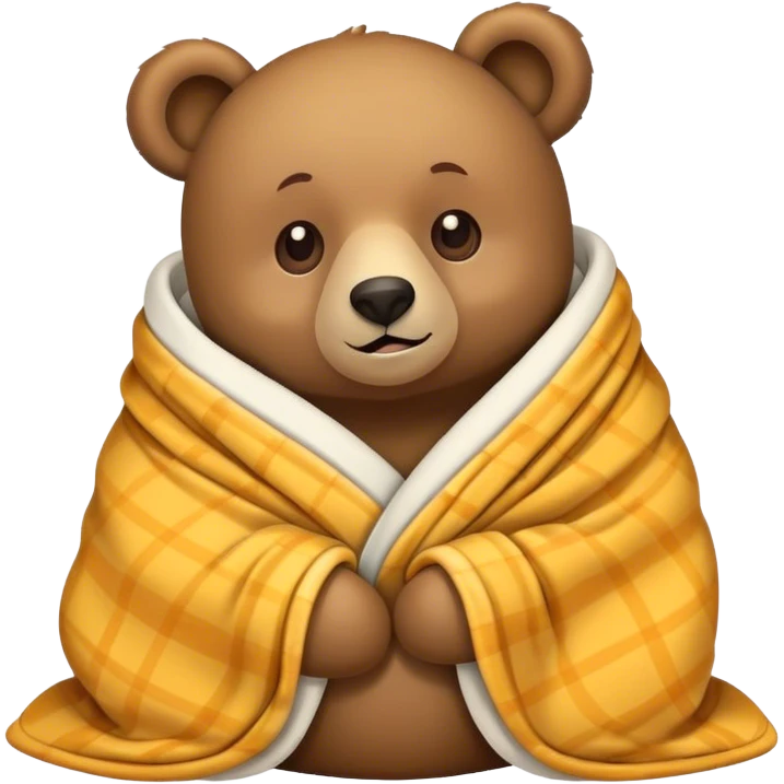 bear wrapped in a blanket emoji