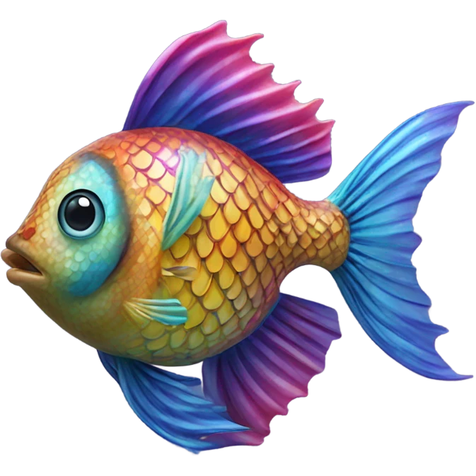 Fish with heart eyes emoji