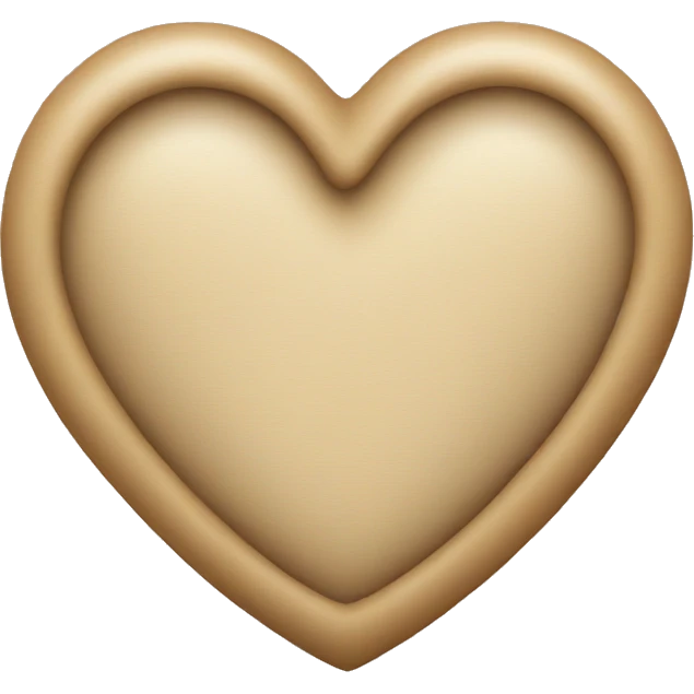 Beige heart emoji
