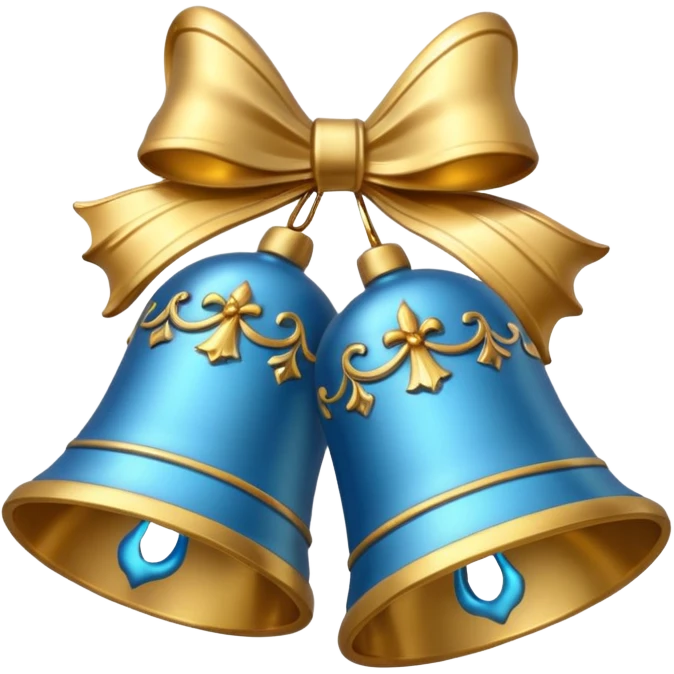 Christmas bells with light blue details emoji