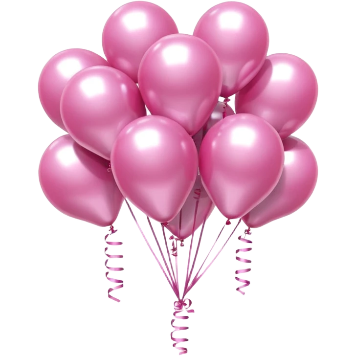 jeff koons style inflatable string of pink pearl balloons emoji