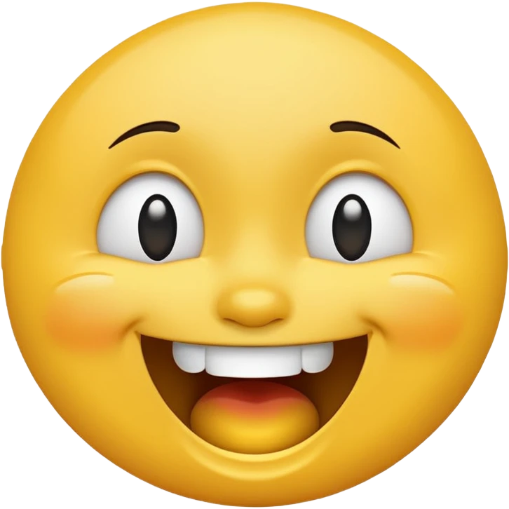 Emoji, yellow round laughing tilted head face with tears of fun emoji