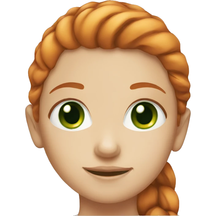 ginger haired girl with green eyes emoji
