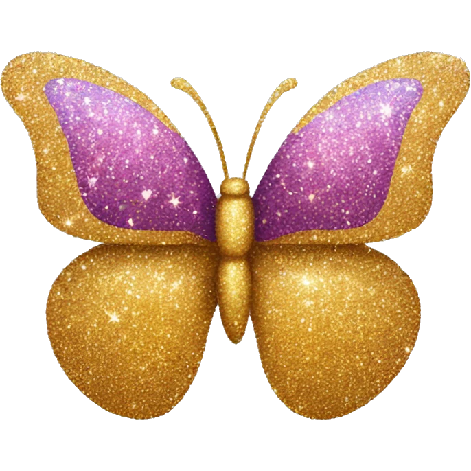 Glitter butterfly emoji