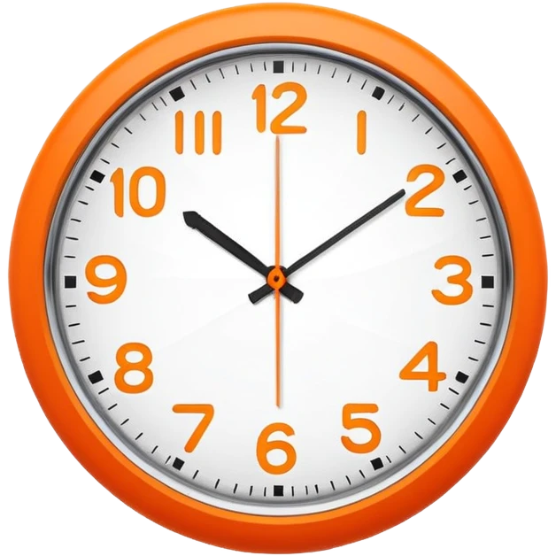 12h clock orange emoji