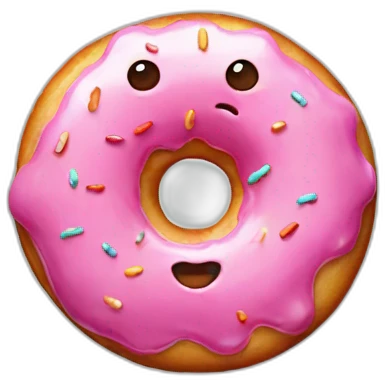 a donut with personality emoji