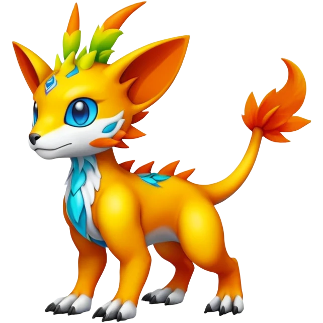 colorful Fakémon-Digimon-Fionbri-Trico-creature (full body) emoji