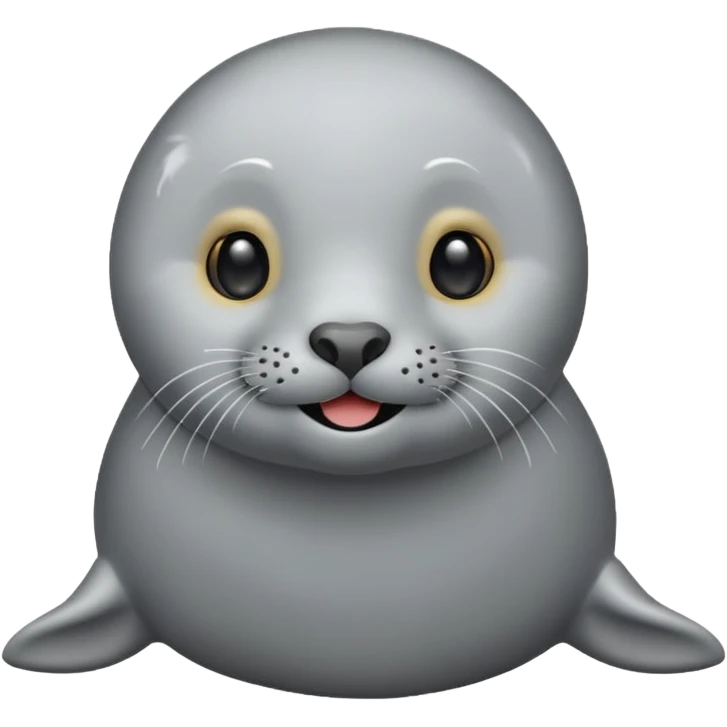 cute seal, simple, friendly, suitable for an emoji emoji