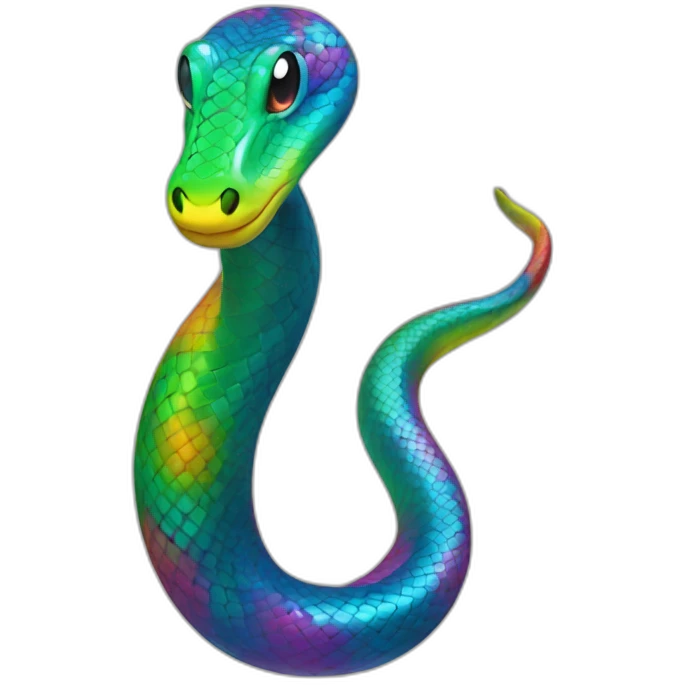Rainbow Snake Full Body emoji
