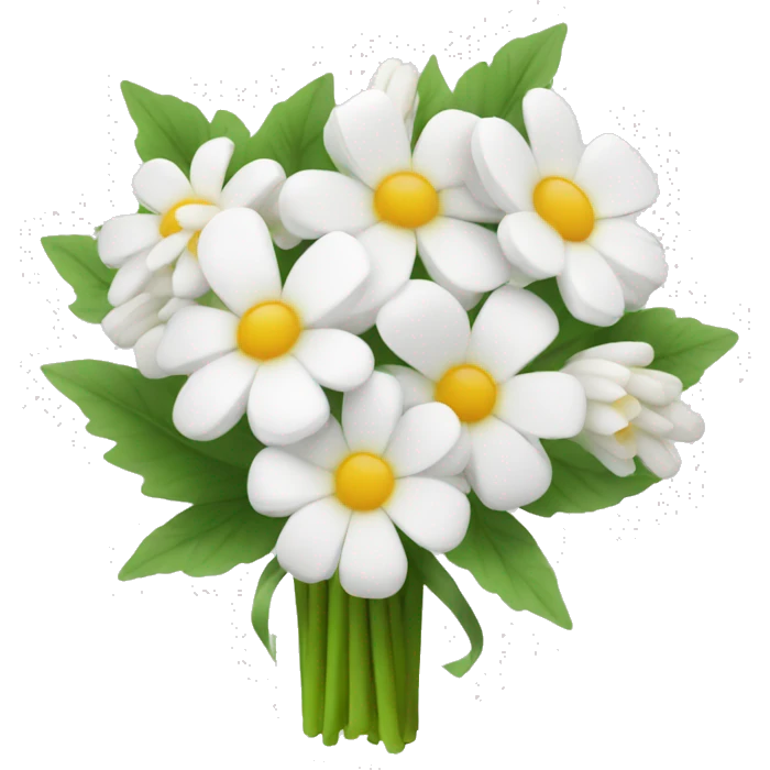 white flower bouquet  emoji