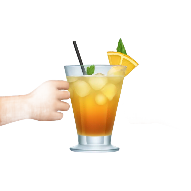 Three cocktails in hands emoji