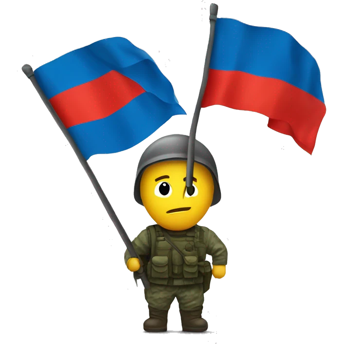 Russian anti war in Ukrainian flag emoji