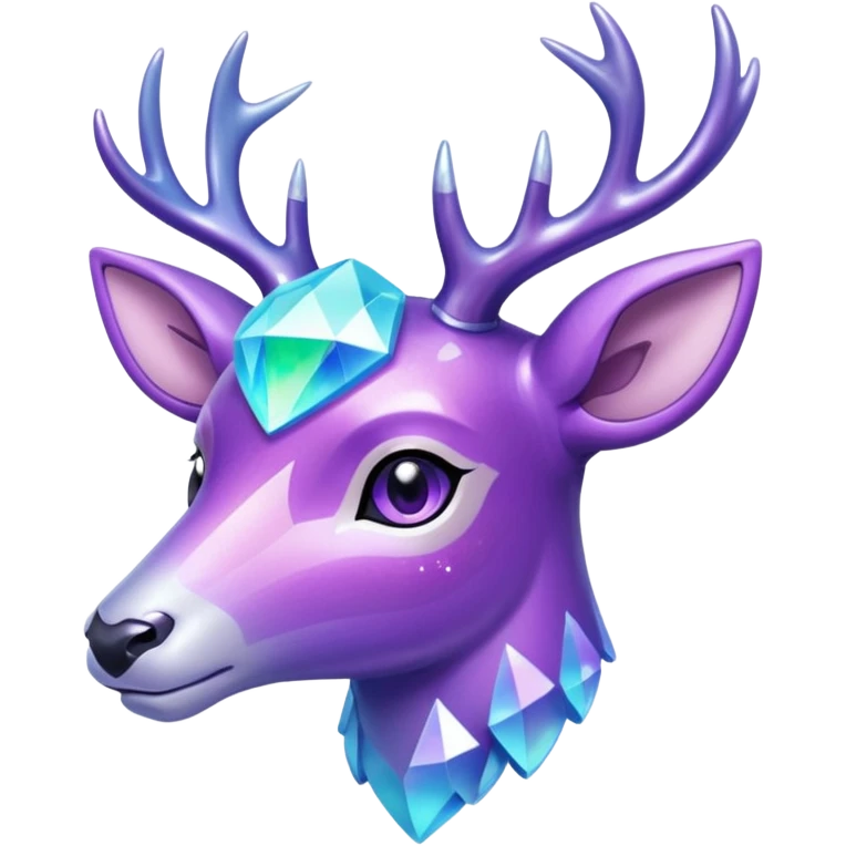 glitter purple and cian pokemon crystal deer emoji
