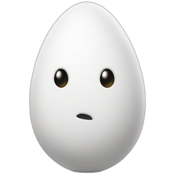 white egg with two eyes, two arms, and two legs (standing, io17, facing forward) white pants down at ankles mouth is a straight horizontal line emoji