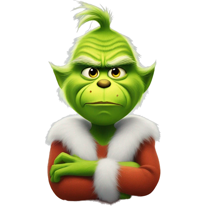 Grinch with arms crossed emoji