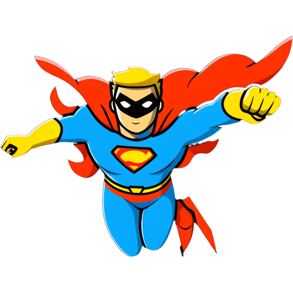 Flying superhero with energy glow around them emoji