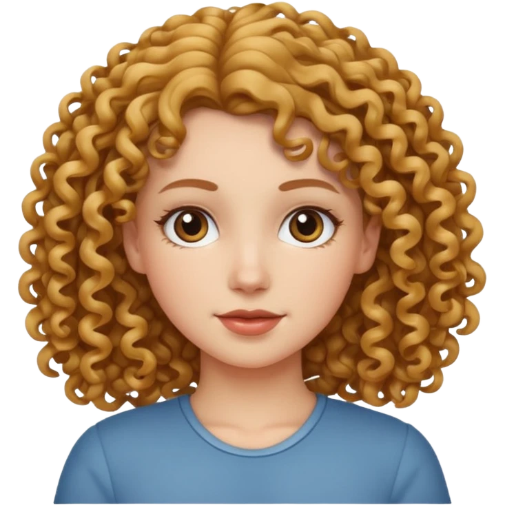 white girl with curly hair emoji