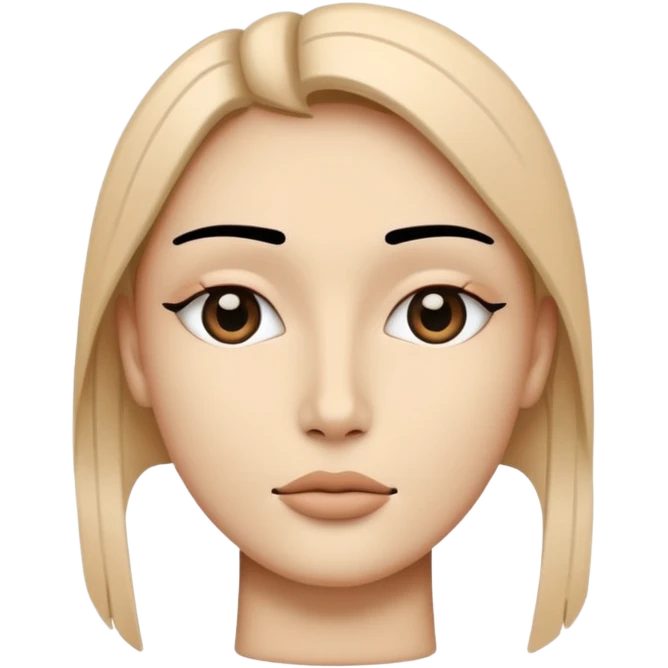 Minimal line art, beige background, abstract face, thin black lines, elegant and modern

3. emoji