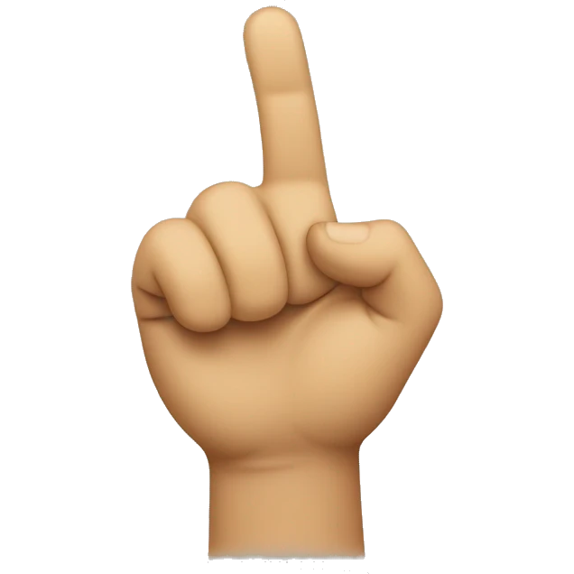 Emoji holding it’s right hand up emoji